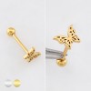 3D BUTTERFLY CHARM 316L SURGICAL STEEL TONGUE BARBELL